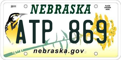 NE license plate ATP869