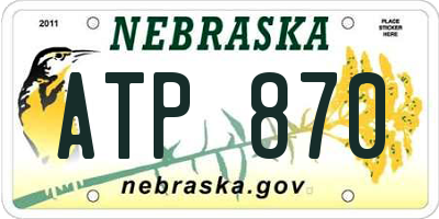 NE license plate ATP870