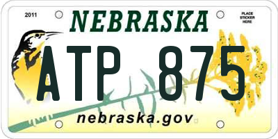 NE license plate ATP875