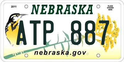 NE license plate ATP887