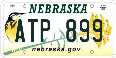 NE license plate ATP899