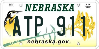 NE license plate ATP911