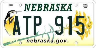 NE license plate ATP915