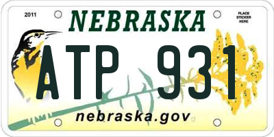 NE license plate ATP931