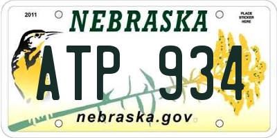 NE license plate ATP934