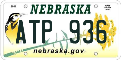 NE license plate ATP936