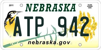 NE license plate ATP942