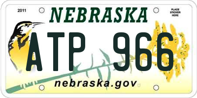NE license plate ATP966