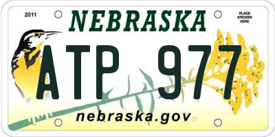 NE license plate ATP977