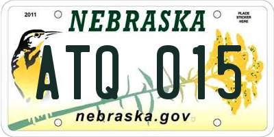NE license plate ATQ015