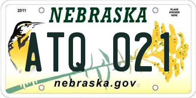 NE license plate ATQ021
