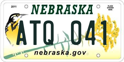 NE license plate ATQ041