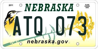 NE license plate ATQ073