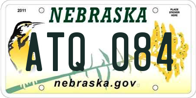 NE license plate ATQ084