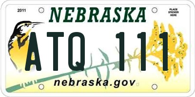 NE license plate ATQ111