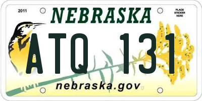 NE license plate ATQ131