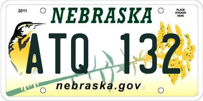 NE license plate ATQ132