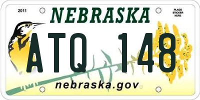 NE license plate ATQ148