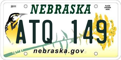 NE license plate ATQ149