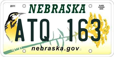 NE license plate ATQ163