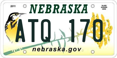 NE license plate ATQ170