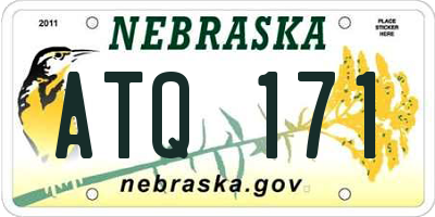 NE license plate ATQ171