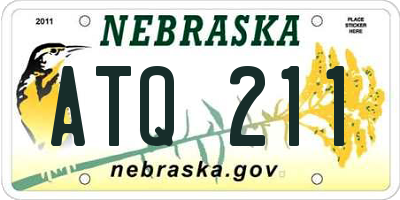 NE license plate ATQ211