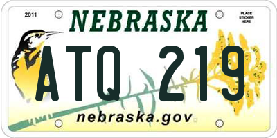 NE license plate ATQ219