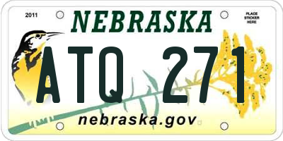 NE license plate ATQ271