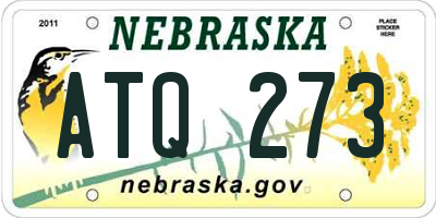 NE license plate ATQ273