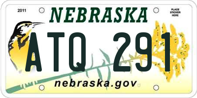 NE license plate ATQ291