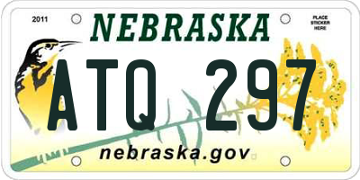 NE license plate ATQ297