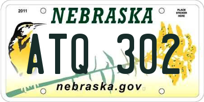 NE license plate ATQ302
