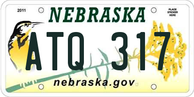 NE license plate ATQ317