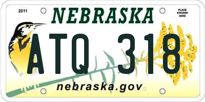 NE license plate ATQ318