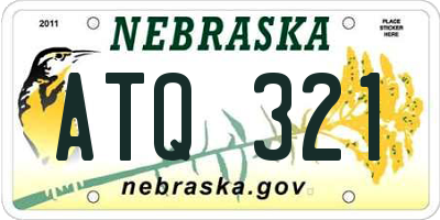 NE license plate ATQ321