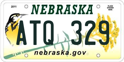 NE license plate ATQ329