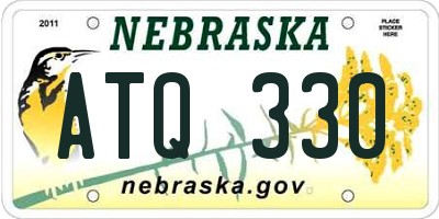 NE license plate ATQ330