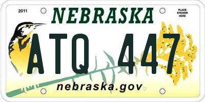 NE license plate ATQ447
