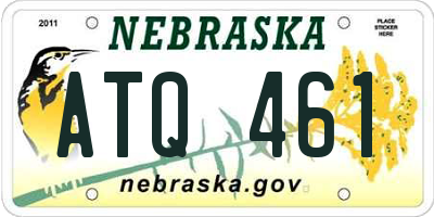 NE license plate ATQ461