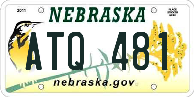 NE license plate ATQ481
