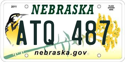 NE license plate ATQ487