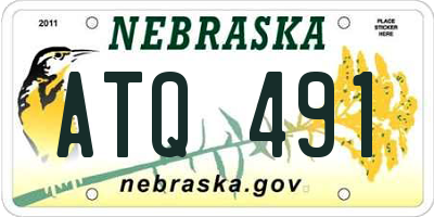 NE license plate ATQ491