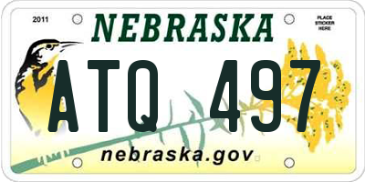 NE license plate ATQ497