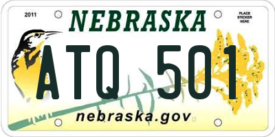 NE license plate ATQ501