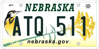 NE license plate ATQ511