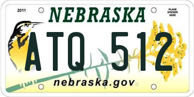 NE license plate ATQ512