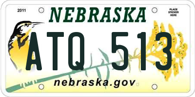 NE license plate ATQ513