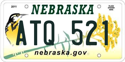 NE license plate ATQ521