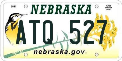 NE license plate ATQ527